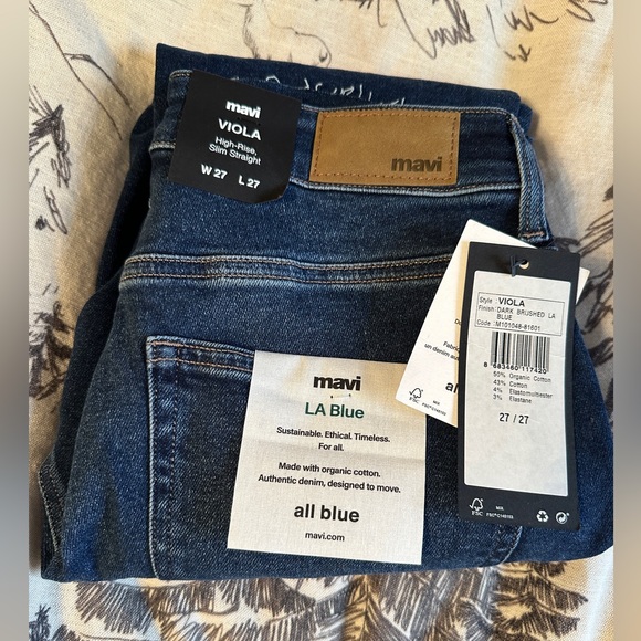 NWT- Mavi Viola Cropped Straight Leg - Picture 3 of 5